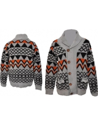 Lightning Bolt Casaco Acid Knitted Overcoat